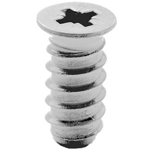 #6 x 20mm Flat Head Euro Screw, Pozi Drive Coarse Thread and Blunt Point, Zinc, Box of Thousand by Blum