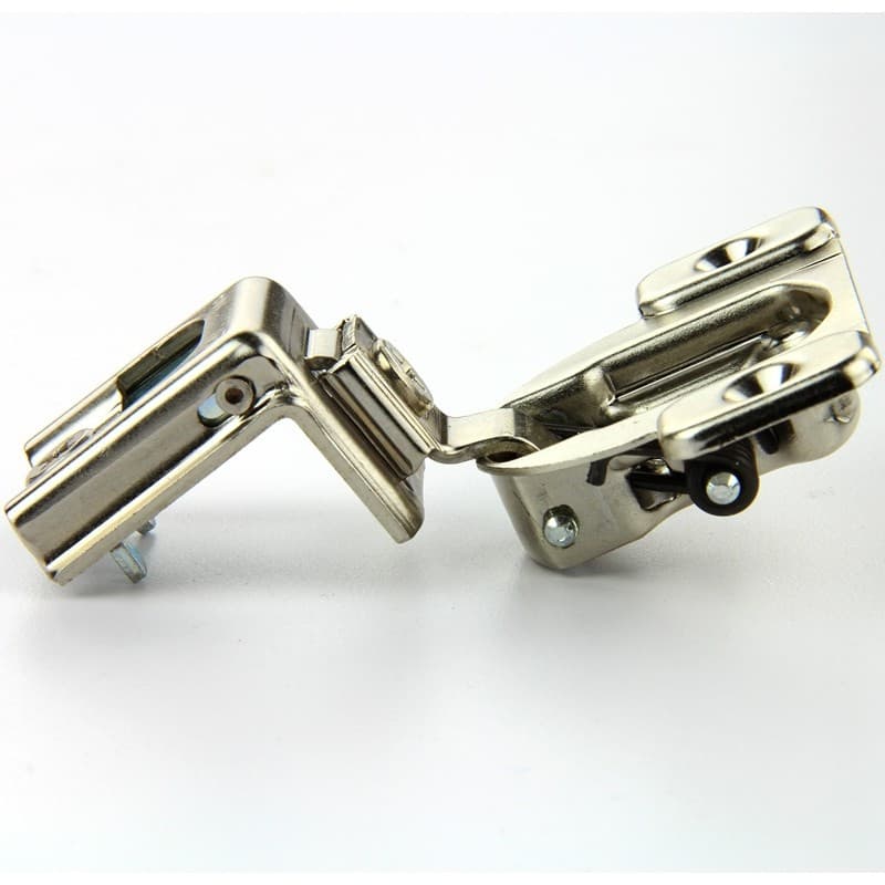 Compact 38C 107° Opening Wrap-Around Face Frame Hinge, 45mm Boring Pattern, Self-Closing, 1-1/4" Overlay, Screw-On