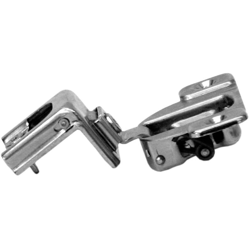 Compact 39C 110° Opening Wrap-Around Face Frame Hinge, 45mm Boring Pattern, Self-Closing, 1-3/8" Overlay, Screw-On
