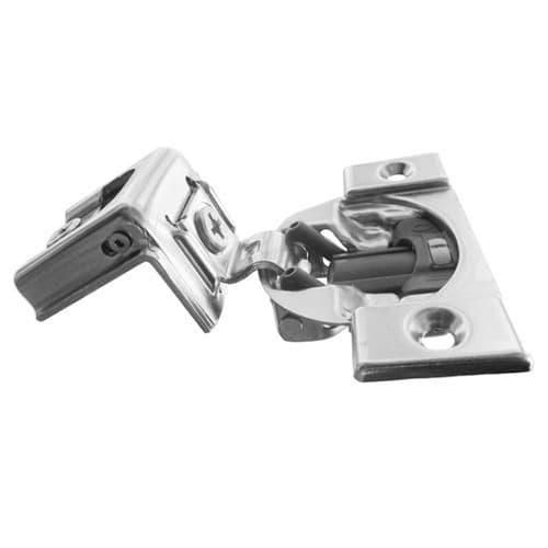 Compact 39C 110° Opening Wrap-Around Face Frame Hinge, 45mm Boring Pattern with BLUMOTION Soft-Closing, 1" Overlay, Screw-On