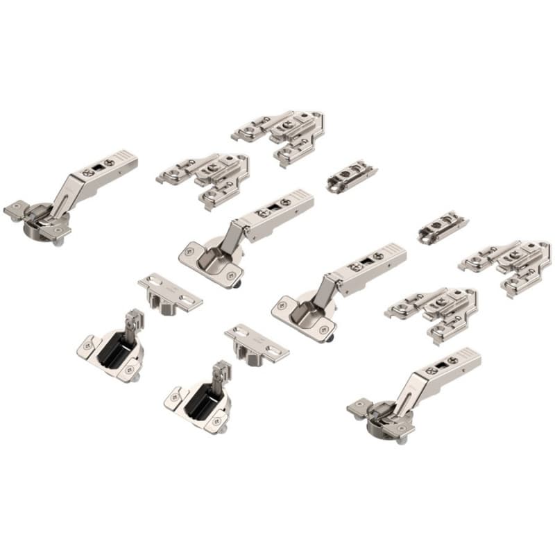 Aventos HF Wood/Wide Aluminum Hardware Kit, Nickel-Plated