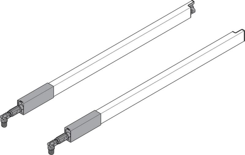 Tandembox Rectangular Center Gallery Rail, Gray, 16