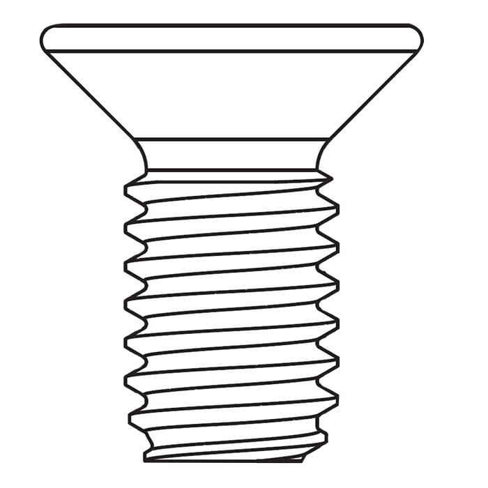 4.4 mm Cross Slotted Screw, Zinc-Plated