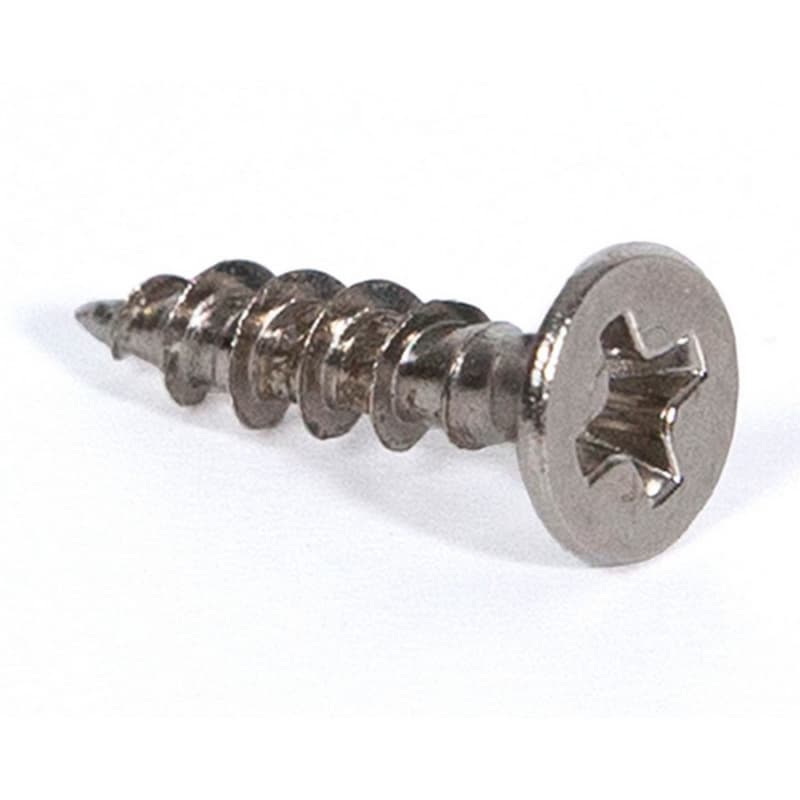 #6 x 3/4" Flat Head Wood Screw, Phillips Drive Deep Thread and Sharp Point, Nickel, Box of Thousand by Blum