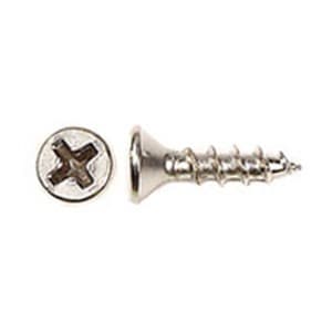 #6 x 5/8" Flat Head Wood Screw, Phillips Drive Deep Thread and Sharp Point, Nickel, Box of Hundred by Blum