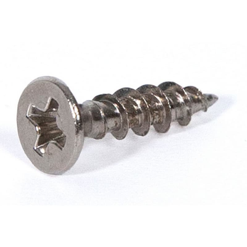#7 x 3/4" Countersunk Head Wood Screw, Phillips Drive Deep Thread and Sharp Point, Nickel, Box of Hundred by Blum