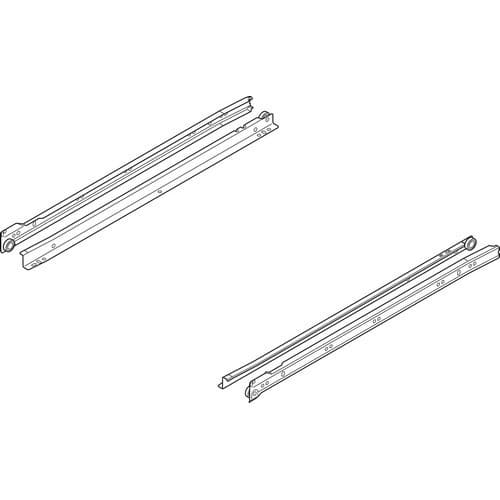 230M Euro Drawer Slide with 75lb Capacity, 3/4 Extension, Bottom-Mount, Self-Closing, Cream, 12", Bulk Box