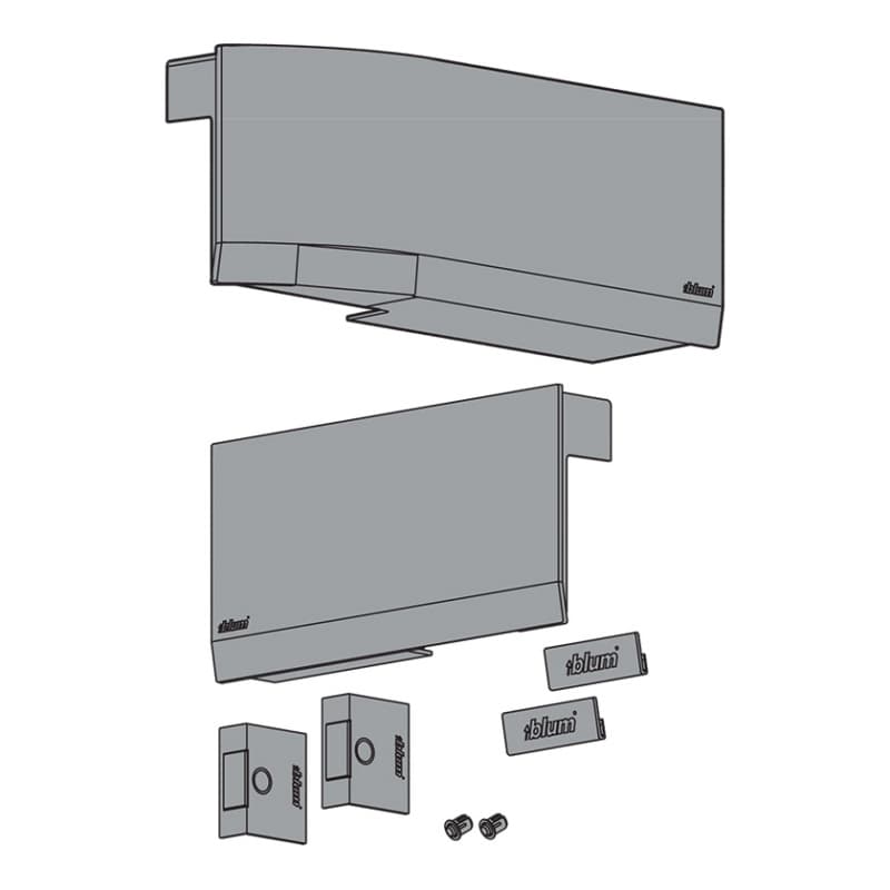 Aventos HK Top Stay Lift Cover Cap Set, Silk White