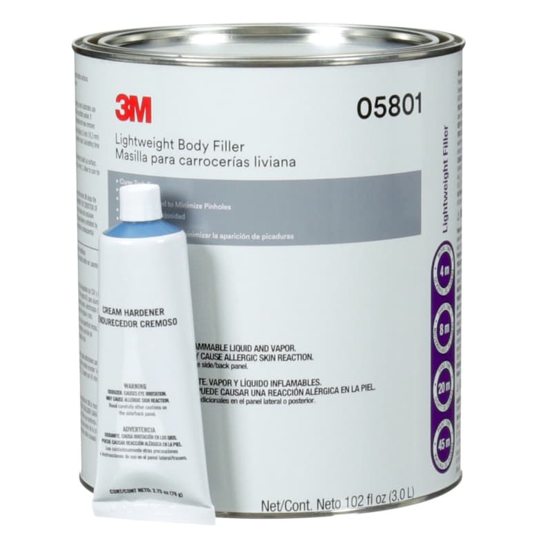 Lightweight Body Filler, 1 Gallon, Gray/Red