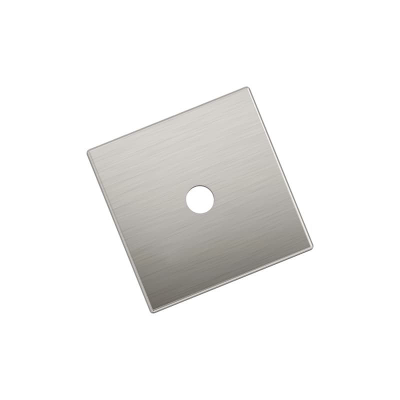 30mm Ladera Square Cabinet Knob Backplate, Satin Nickel