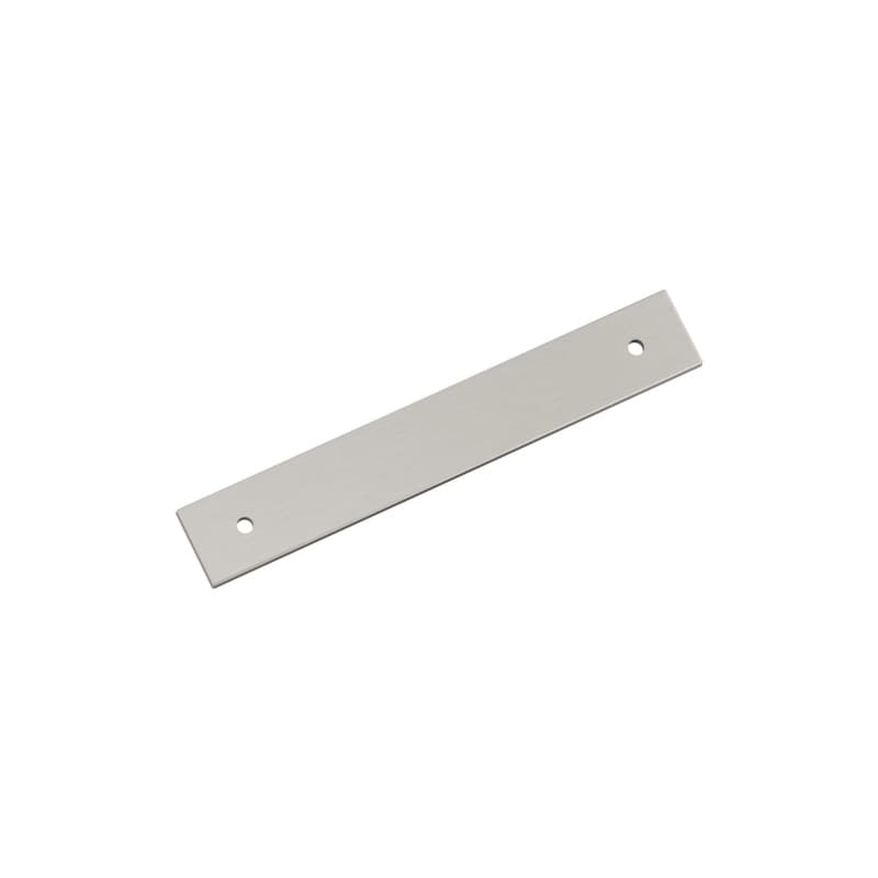 128mm Ladera Rectangle Cabinet Pull Backplate, Satin Nickel