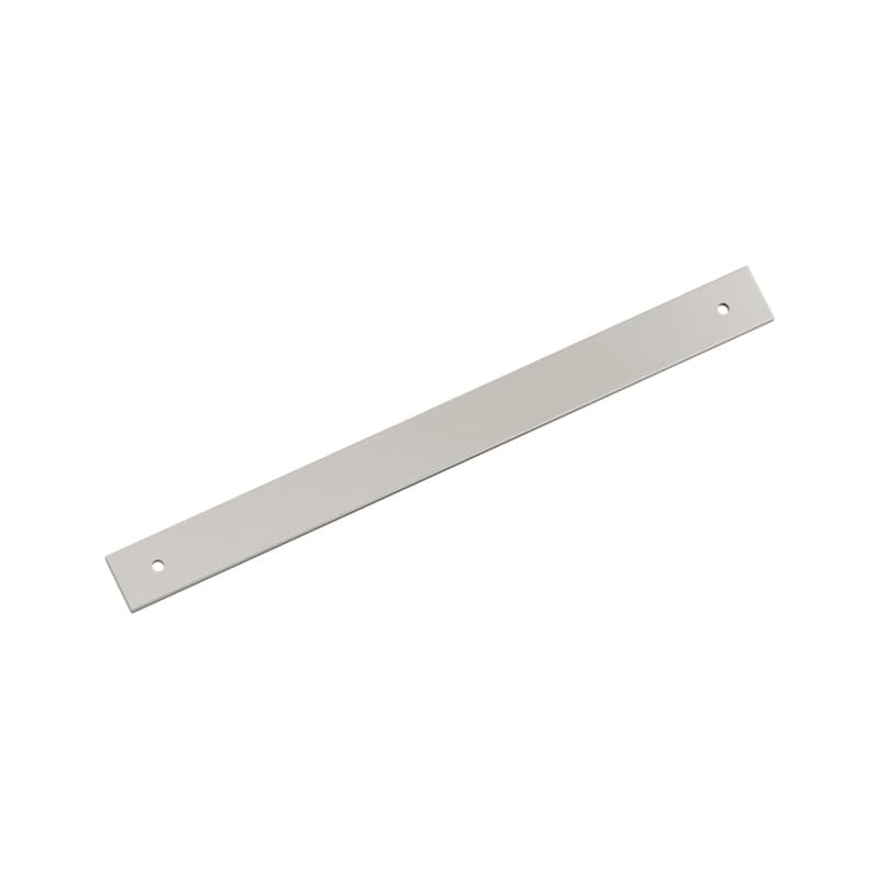 256mm Ladera Rectangle Cabinet Pull Backplate, Satin Nickel