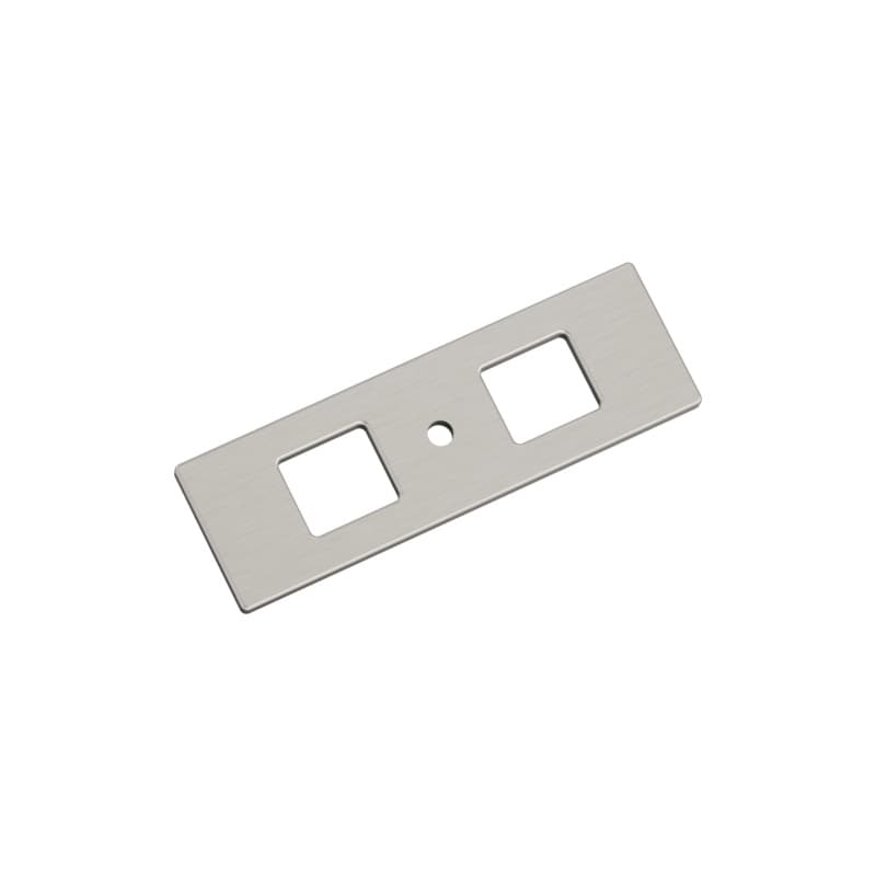 94mm Medora Rectangle Cabinet Knob Backplate, Satin Nickel