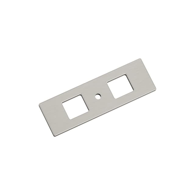 94mm Medora Rectangle Cabinet Knob Backplate, Satin Nickel
