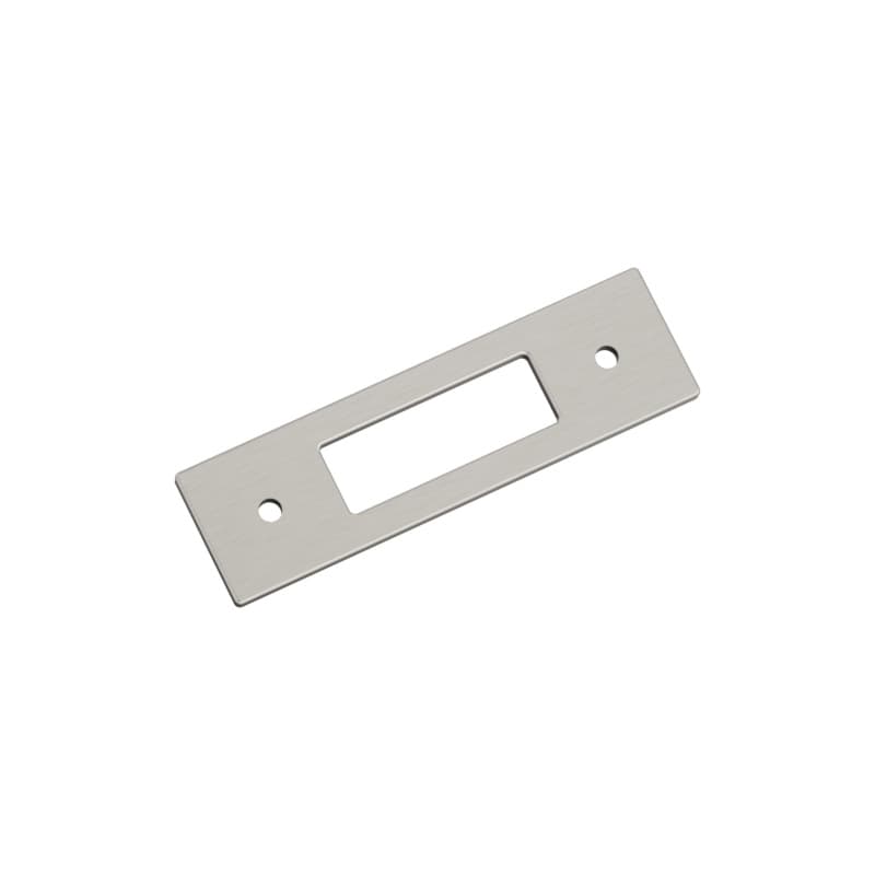 76mm Medora Rectangle Cabinet Pull Backplate, Satin Nickel