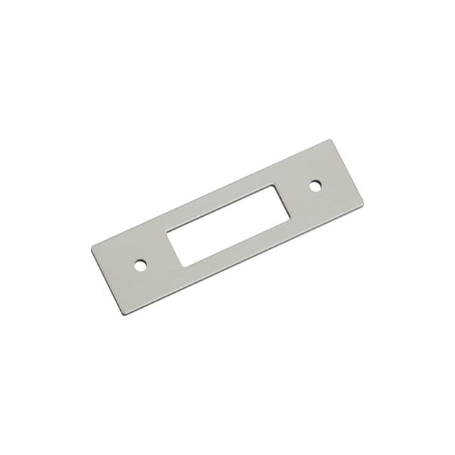 76mm Medora Rectangle Cabinet Pull Backplate, Satin Nickel