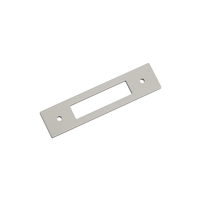 96mm Medora Rectangle Cabinet Pull Backplate, Satin Nickel
