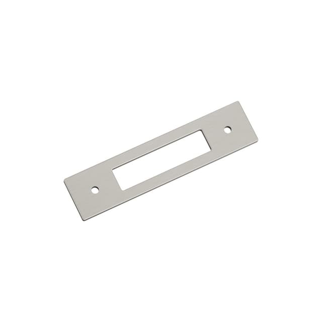 96mm Medora Rectangle Cabinet Pull Backplate, Satin Nickel