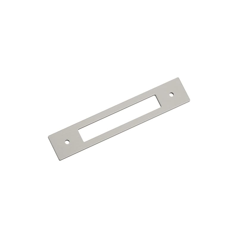 128mm Medora Rectangle Cabinet Pull Backplate, Satin Nickel