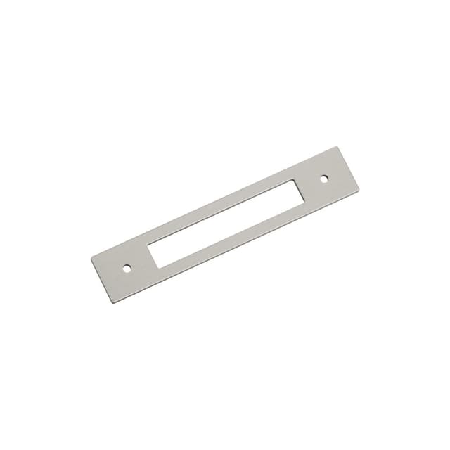 128mm Medora Rectangle Cabinet Pull Backplate, Satin Nickel