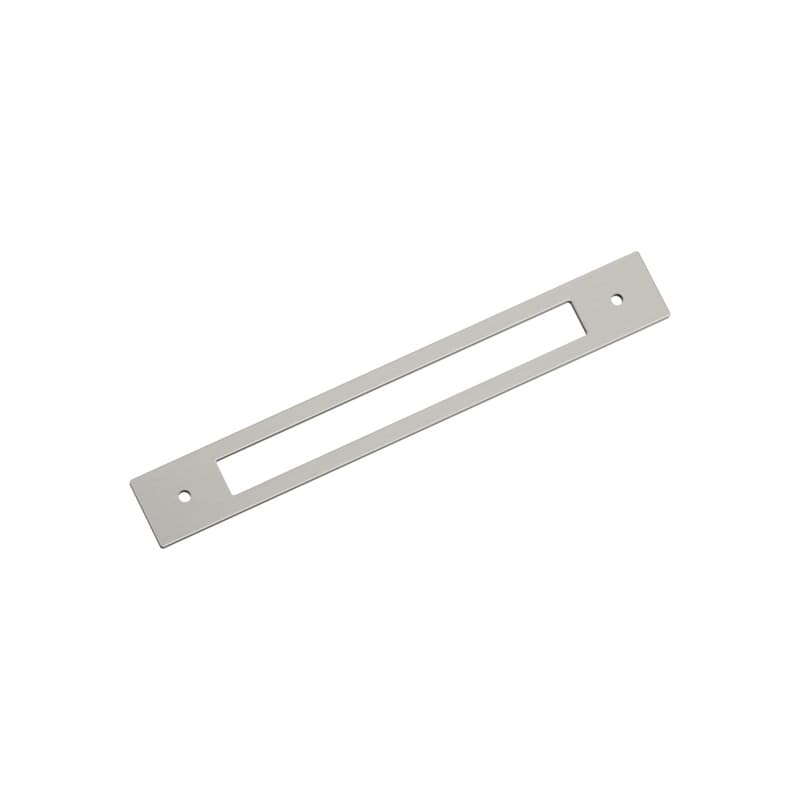192mm Medora Rectangle Cabinet Pull Backplate, Satin Nickel