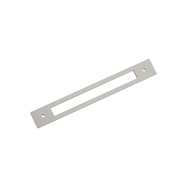 192mm Medora Rectangle Cabinet Pull Backplate, Satin Nickel