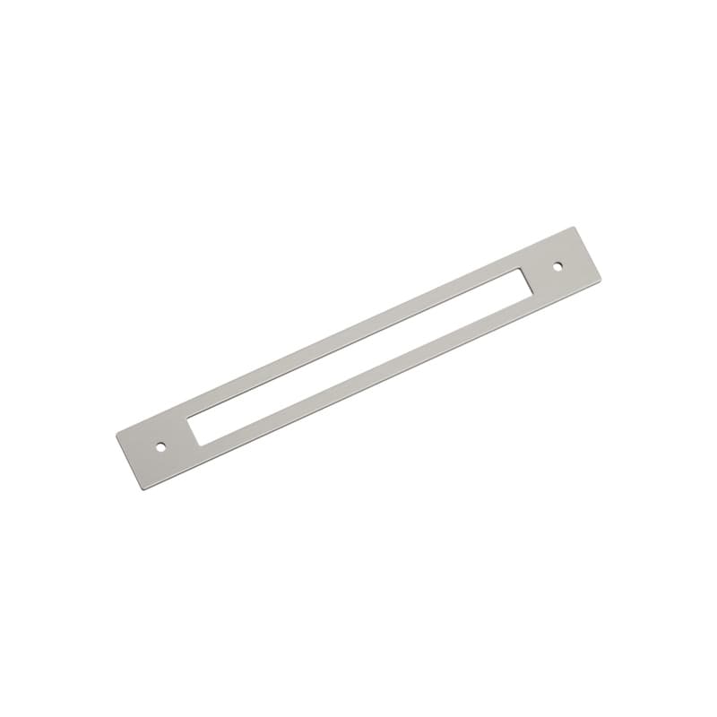 224mm Medora Rectangle Cabinet Pull Backplate, Satin Nickel