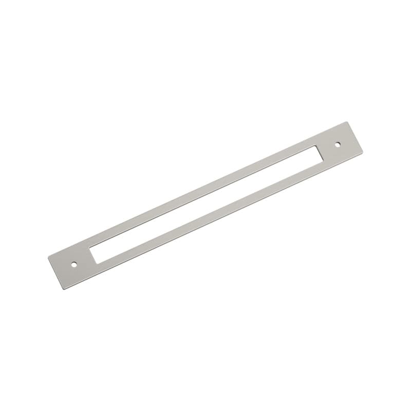 256mm Medora Rectangle Cabinet Pull Backplate, Satin Nickel
