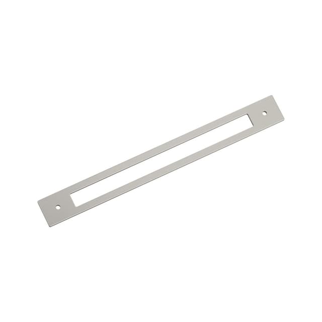 256mm Medora Rectangle Cabinet Pull Backplate, Satin Nickel