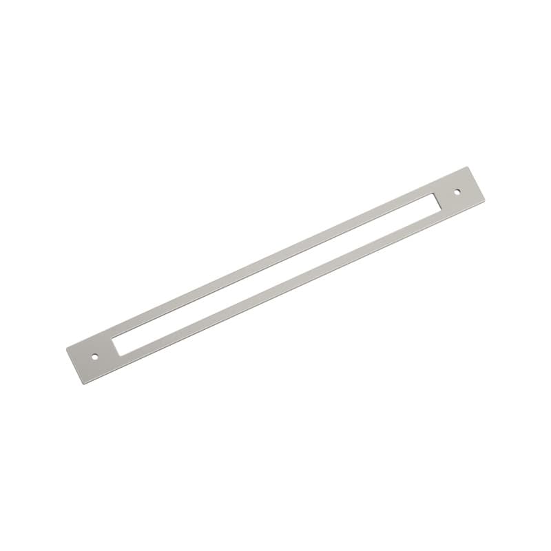 320mm Medora Rectangle Cabinet Pull Backplate, Satin Nickel