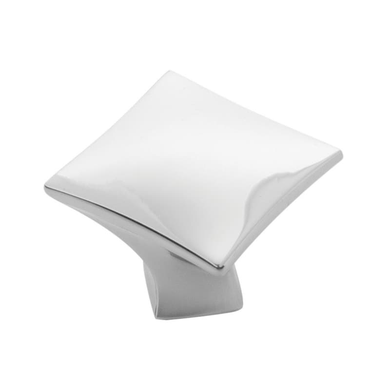 1-1/4" Twist Square Cabinet Knob, Polished Nickel