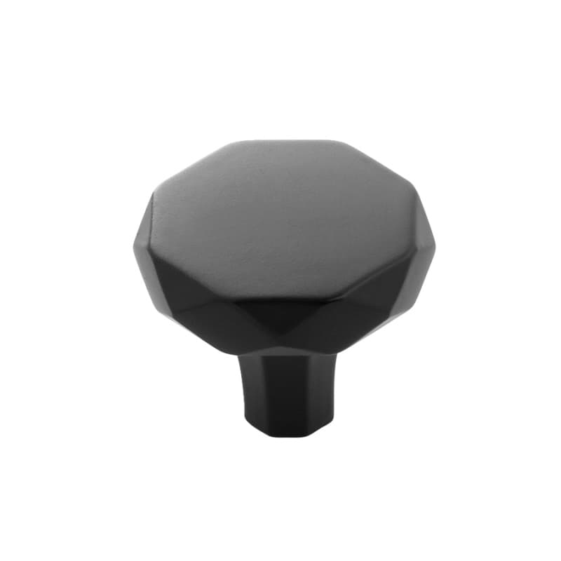 1-1/4" Karat Cabinet Knob, Matte Black