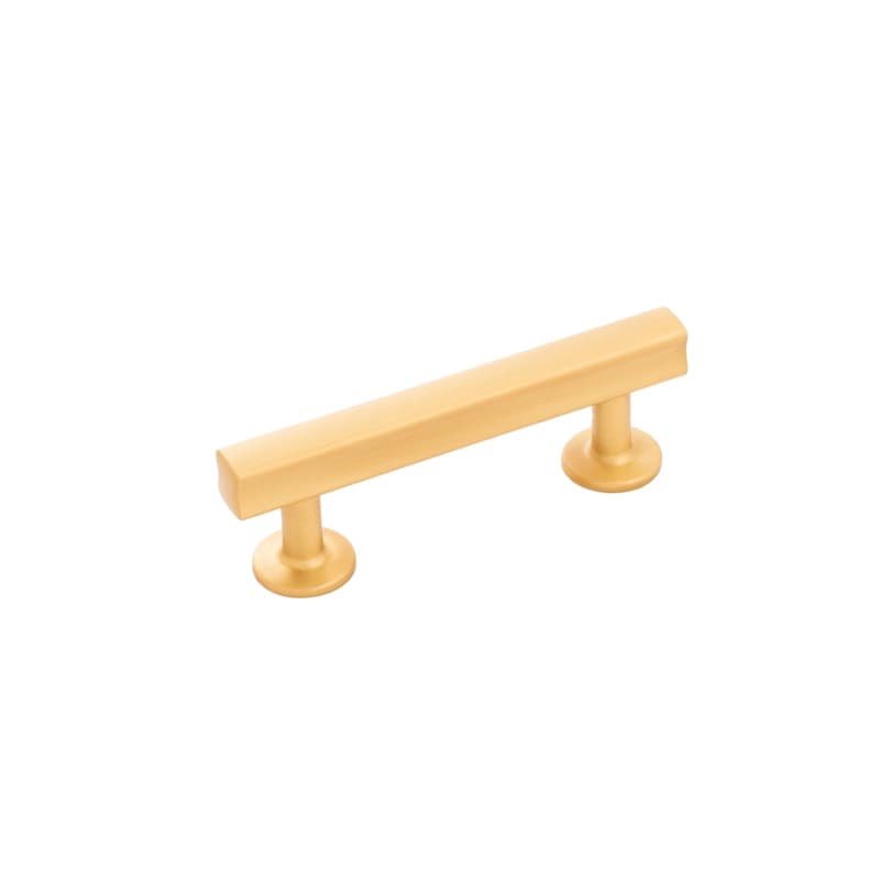 3" Woodward Bar Pull, Brushed Golden Brass