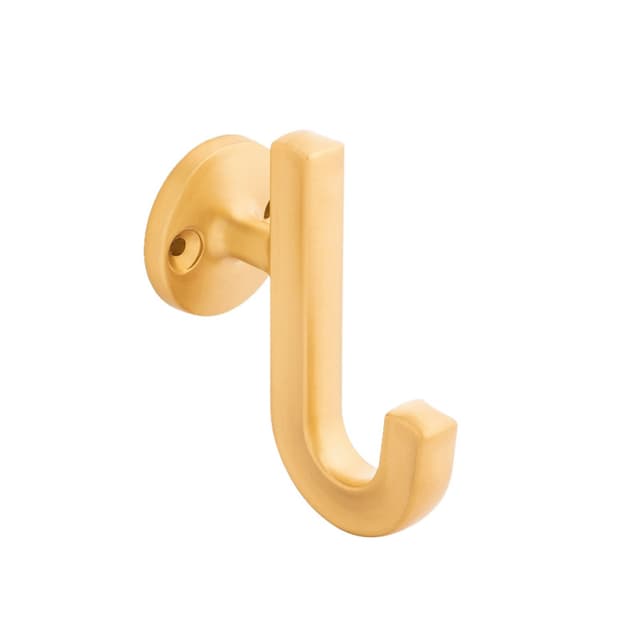 1-1/8" Woodward Hook, Brushed Golden Brass