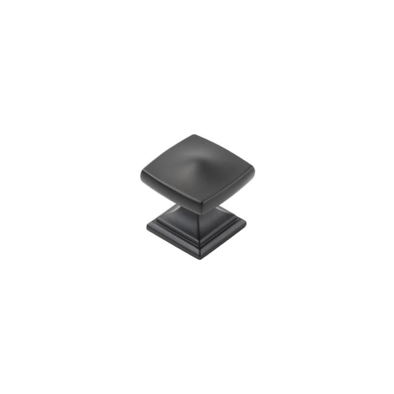 1-1/4" Dover Square Cabinet Knob, Matte Black