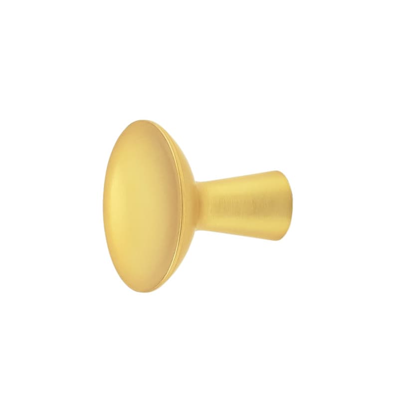 2-5/16" Maven Hook Cabinet Knob, Brushed Golden Brass