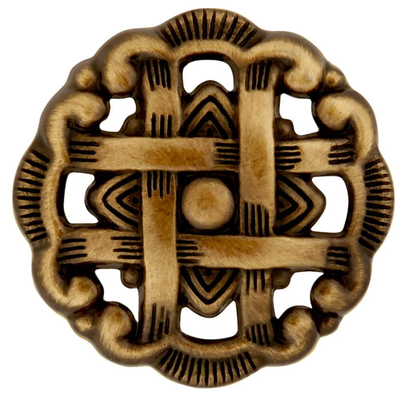 1-1/2" x 5/16" Cavalier Cabinet Knob, Antique Brass