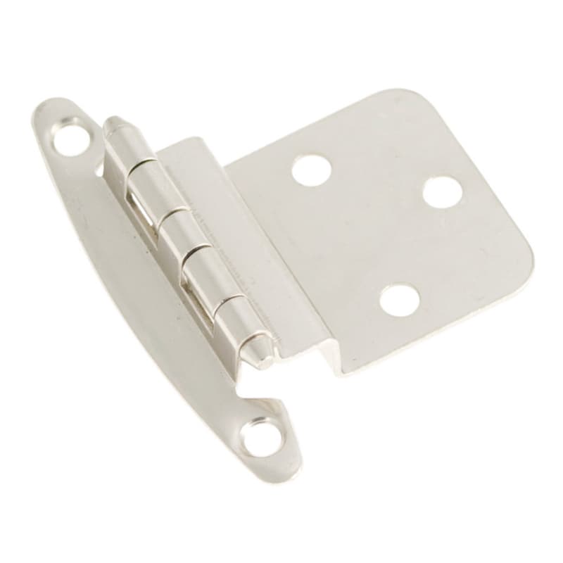 3/8" Inset Surface Face Mount Hinge, Free Swinging, Satin Nickel