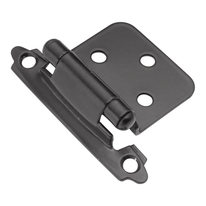2-3/4" Flush Surface Face Mount Hinge, Self-Close, Black