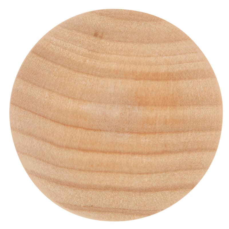 2" Natural Woodcraft Cabinet Knob, Unfinished Wood