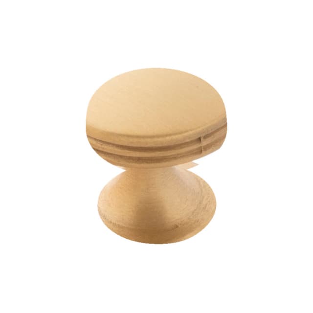 1" American Diner Cabinet Knob, Brushed Golden Brass