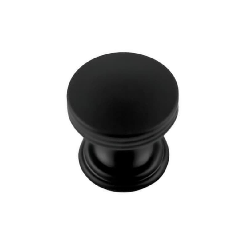 1" American Diner Cabinet Knob, Matte Black