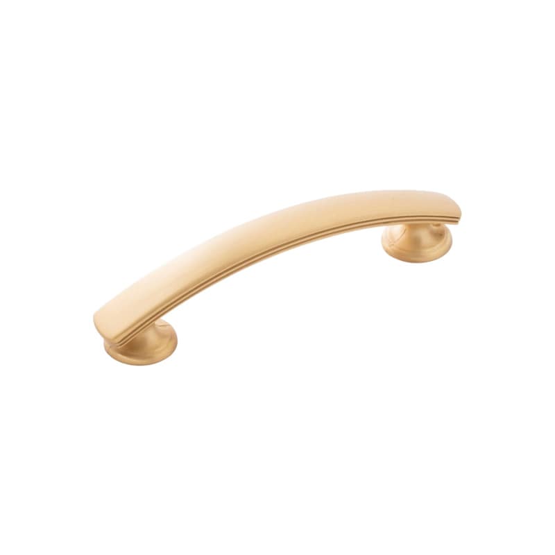 3-3/4" American Diner Arch Pull, Brushed Golden Brass