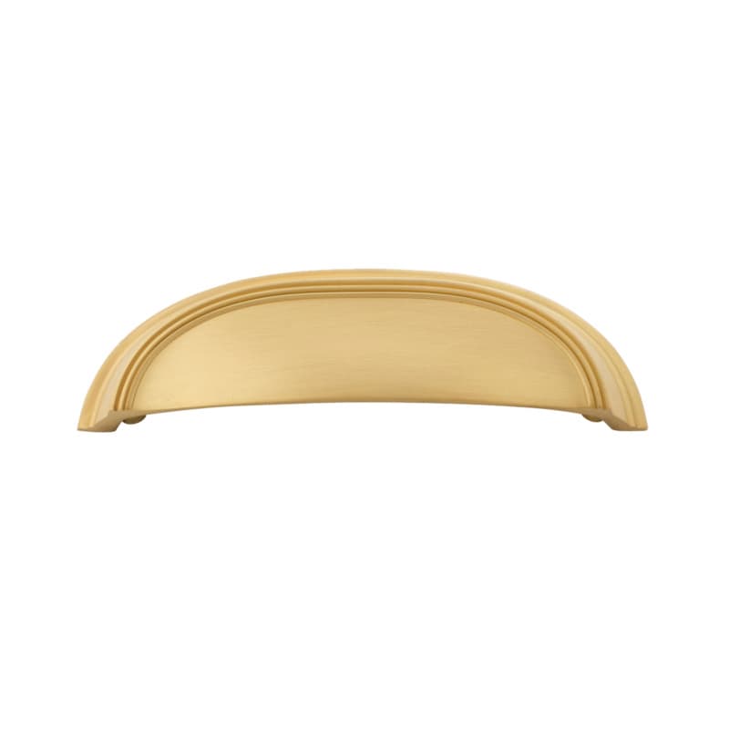 3" American Diner Cup Pull, Brushed Golden Brass