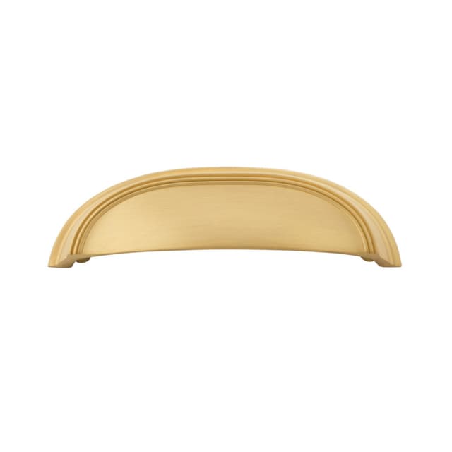 3" American Diner Cup Pull, Brushed Golden Brass
