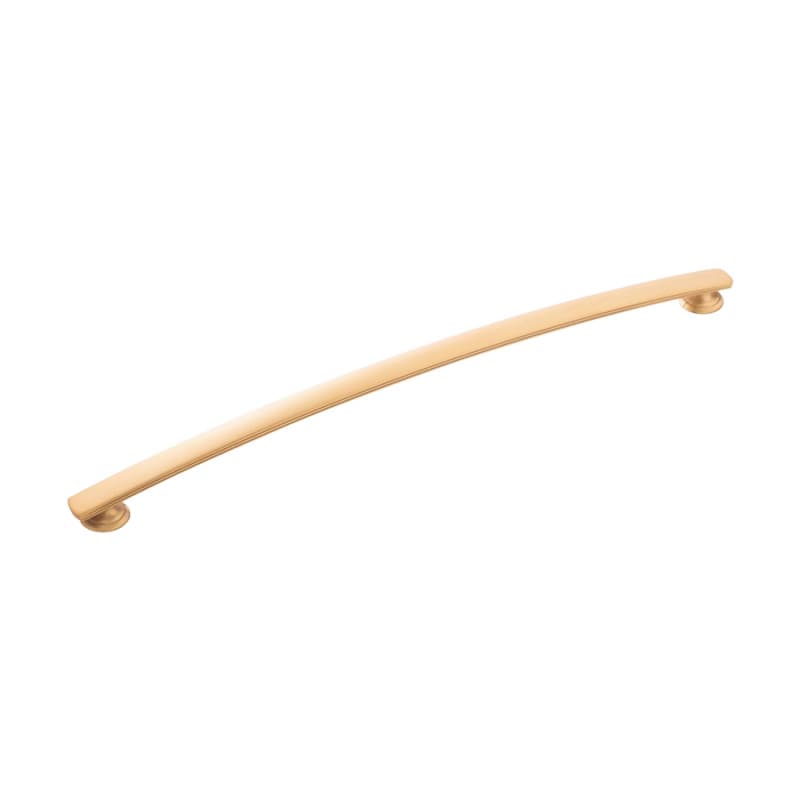 12" American Diner Arch Pull, Brushed Golden Brass