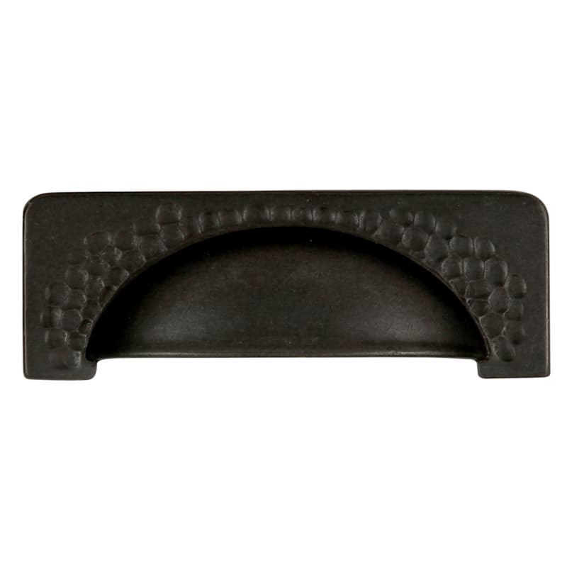 3-3/4" Craftsman Cup Pull, Black Iron