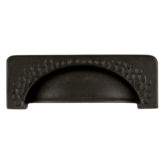3-3/4" Craftsman Cup Pull, Black Iron