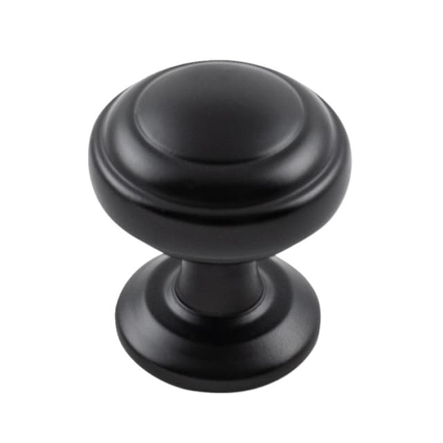 1" Zephyr Cabinet Knob, Matte Black