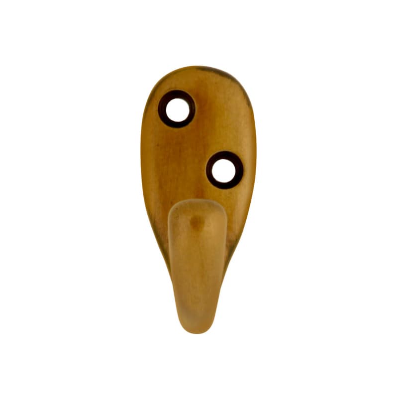 2" Hooks Single Cabinet Hook, Antique Brass